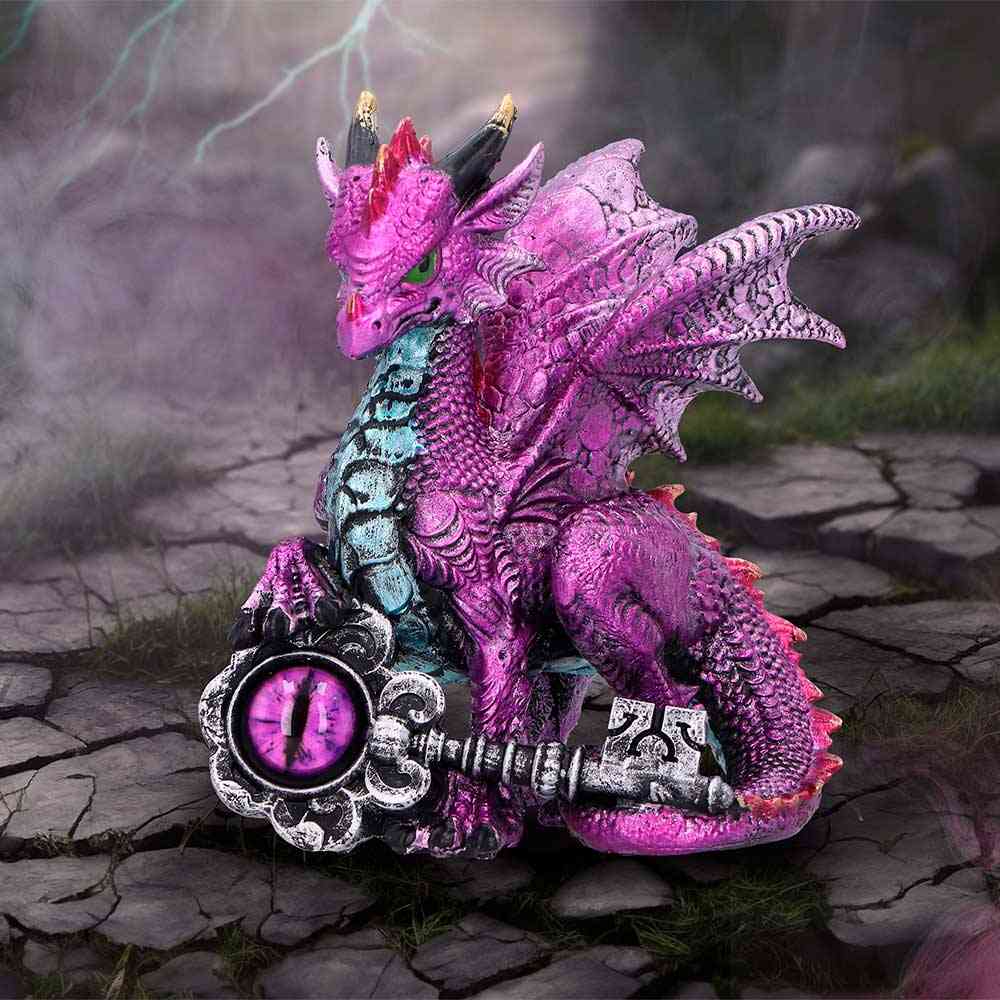 Nemesis Now - Keeper of the Key (Purple) Figurine - Dragon - Violet